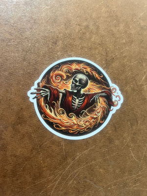 Sticker - Firebender Skeleton