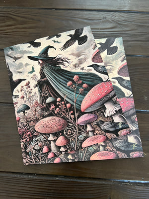 Witch, raven, mushrooms: Witch of the Mushroom Wood