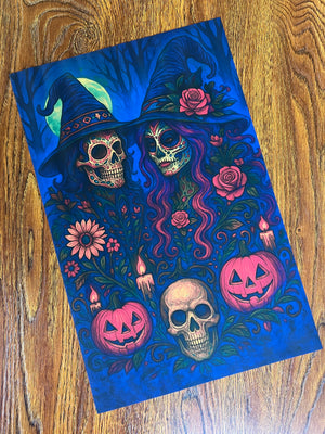 Day of the Dead Duo - Pumpkins & Skull