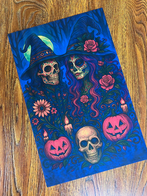 Day of the Dead Duo - Pumpkins & Skull