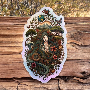 Sticker - Mother Earth Gaia Holographic