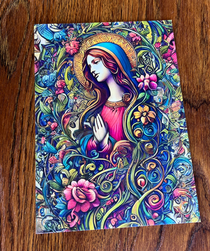 Madonna Praying Among the Petals